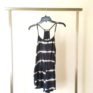 Tie Dye Short Romper Racer Back